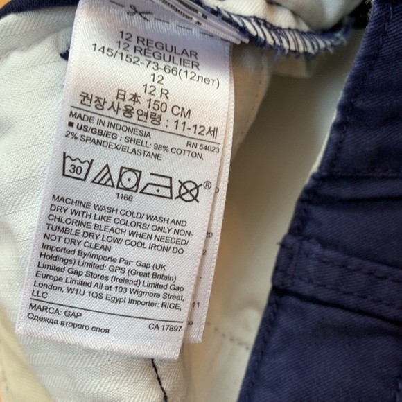 Gap Navy Blue Boys  Lived-In Chino size 12 - Picture 7 of 8